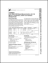 COPFH888V datasheet: 8-Bit CMOS ROM Based Analog Microconrollers with 12k Memory, Comparators and USART COPFH888V