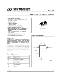 M2716-1 datasheet: NMOS 16K (2K x 8) UV EPROM M2716-1