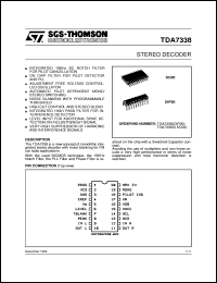 TDA7338 datasheet: STEREO DECODER TDA7338