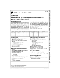 COPGD888V datasheet: 8 Bit CMOS ROM Based Microcontroller with 16k Memory and 8-Channel A/D COPGD888V