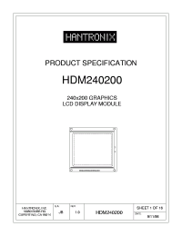 HDM240200 datasheet: 240x200 GRAPHICS LCD DISPLAY MODULE HDM240200