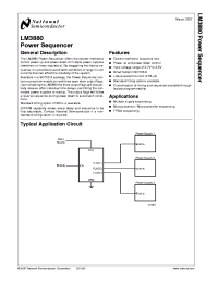 LM3880 datasheet: Power Sequencer LM3880