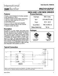 IRS2101STRPbF datasheet: IC MOSFET DRVR 0.13/0.27A DUAL HI/LO SIDE NON-INV IRS2101STRPbF