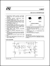 L9637 datasheet: ISO INTERFACE L9637