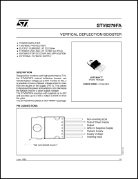 STV9379FA datasheet: VERTICAL DEFLECTION BOOSTER STV9379FA