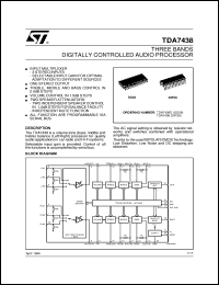 TDA7438 datasheet: THREE BANDS DIGITALLY CONTROLLED AUDIO PROCESSOR TDA7438