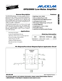 MAX2659 datasheet: GPS/GNSS Low-Noise Amplifier MAX2659