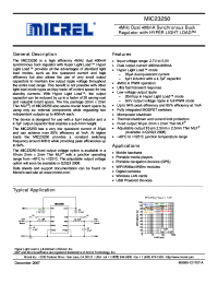 MIC23250-3BYMT 
 datasheet: 4MHz Dual 400mA Synchronous Buck Regulator with HYPER LIGHT LOAD MIC23250-3BYMT 
