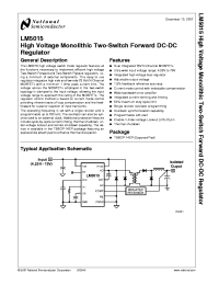 LM5015MHX datasheet: High Voltage Monolithic Two-Switch Forward DC-DC Regulator LM5015MHX
