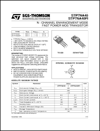 STP7NA40FI datasheet: N-CHANNEL ENHANCEMENT MODE FAST POWER MOS TRANSISTORS STP7NA40FI