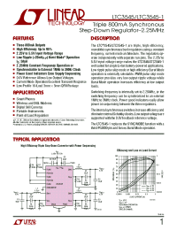 LTC3545 datasheet: Triple 800mA Synchronous Step-Down Regulator2.25MHz LTC3545
