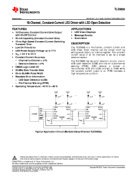 TLC5928 datasheet: 16 Channels Constant Current LED Driver with LED Open Detection TLC5928
