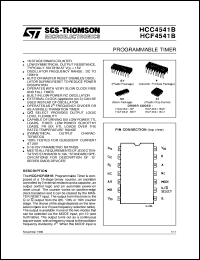 HCF4541B datasheet: PROGRAMMABLE TIMER HCF4541B