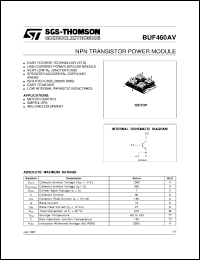 BUF460AV datasheet: NPN TRANSISTOR POWER MODULE BUF460AV