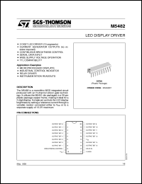 M5482 datasheet: LED DISPLAY DRIVERS M5482