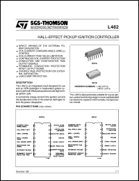 L482 datasheet: HALL-EFFECT PICKUP IGNITION CONTROLLER L482