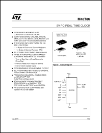 M48T86MH1 datasheet: 5 VOLT PC REAL TIME CLOCK M48T86MH1