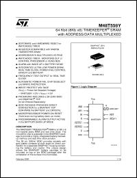 M48T559Y datasheet: 64K (8K X8) TIMEKEEPER SRAM WITH ADDRESS/DATA MULTIPLEXED M48T559Y