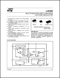 L4949ED datasheet: MULTIFUNCTION VERY LOW DROP VOLTAGE REGULATOR L4949ED