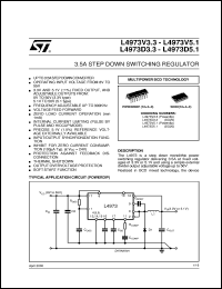 L4973D5.1 datasheet: 3.5A STEP DOWN SWITCHING REGULATOR L4973D5.1