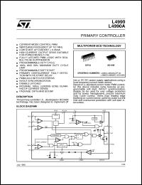 L4990D datasheet: PRIMARY CONTROLLER L4990D