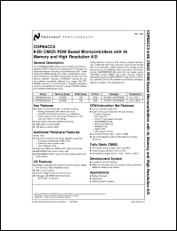 COP8ACC528N9 datasheet: 8-Bit CMOS ROM Based Microcontrollers with 4k Memory and High Resolution A/D COP8ACC528N9