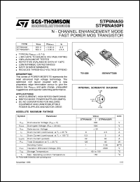 STP8NA50FI datasheet: N-CHANNEL ENHANCEMENT MODE FAST POWER MOS TRANSISTORS STP8NA50FI