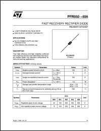 PFR850 datasheet: FAST RECOVERY RECTIFIER DIODES PFR850