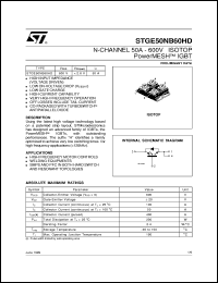 STGE50NB60HD datasheet: N-CHANNEL 50A - 600V ISOTOP POWERMESH IGBT STGE50NB60HD