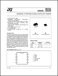 NE555D datasheet: GENERAL PURPOSE SINGLE BIPOLAR TIMERS NE555D