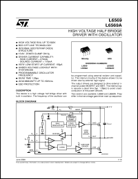 L6569A datasheet: HIGH VOLTAGE HALF BRIDGE DRIVER WITH OSCILLATOR L6569A