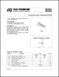 2N5681 datasheet: SILICON NPN TRANSISTORS 2N5681