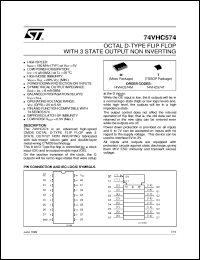 74VHC574 datasheet: OCTAL D-TYPE FLIP FLOP WITH 3-STATE OUTPUT NON INVERTING 74VHC574