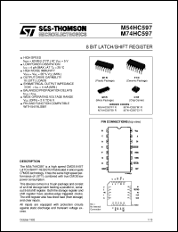 M74HC597 datasheet: 8 BIT LATCH/SHIFT REGISTER M74HC597