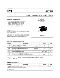 BAT60J datasheet: SMALL SIGNAL SCHOTTKY DIODE BAT60J