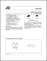 74V1T70 datasheet: SINGLE BUFFER 74V1T70