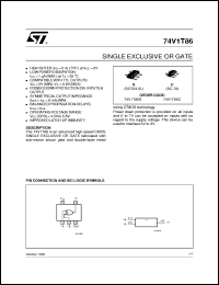 74V1T86 datasheet: SINGLE EXCLUSIVE OR GATE 74V1T86