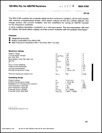 SDA2120 datasheet: 120MHz PLL for AM/FM receivers SDA2120