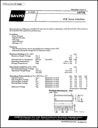 LA7116 datasheet: VCR servo interface LA7116