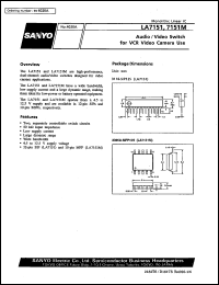 LA7152 datasheet: VCR electronic switch LA7152