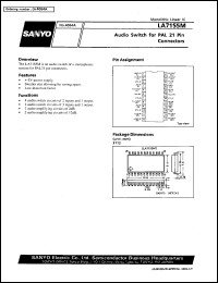 LA7155M datasheet: Audio switch for PAL 21 pin connectors LA7155M