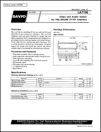 LA7156 datasheet: Video and audio switch for PAL-SECAM 21-pin interface LA7156