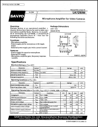 LA7293M datasheet: Microphone amplifier for video camera LA7293M