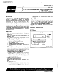 LA7425 datasheet: NTSC format single-chip signal processing IC for VHS VCR products LA7425