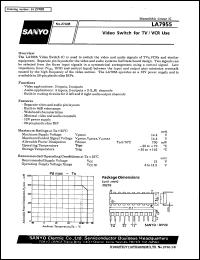 LA7955 datasheet: Video switch for TV/VCR use LA7955