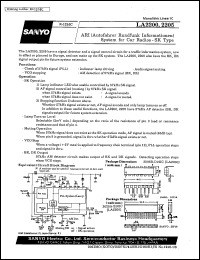 LA2200 datasheet: ARI (autofahrer rundfunk information) system for car radio - SK type LA2200