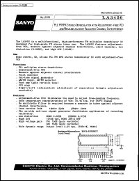 LA3450 datasheet: PLL FM MPX stereo demodulator with adjustement-free VCD and measure against adjacent channel interference LA3450