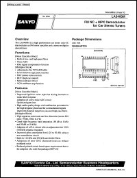 LA3460M datasheet: FM NC + MPX demodulator for car stereo tuner LA3460M