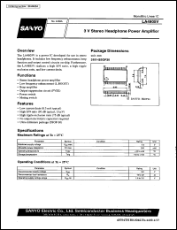 LA4805V datasheet: 3 V stereo headphone power amplifier LA4805V