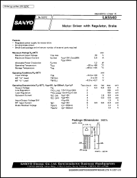 LA5540 datasheet: Motor driver with regulator LA5540